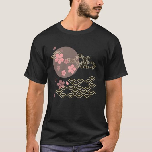 Japanse Sakura Tuin Japanse kunst golf moon Cher T-shirt (Voorkant)