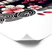 Japanse Sakura Tuin Mount Fuji Kersenbloesem Perfect Poster (Hoek)