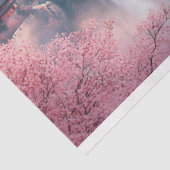 Japanse Sakurabloesems en Tempels Tissuepapier (Detail)