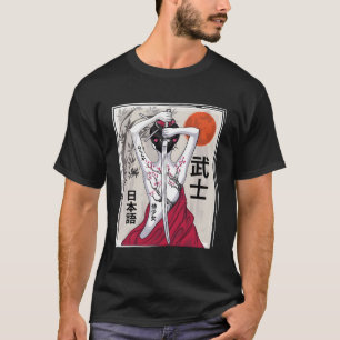 Japanse Samoerai Cultuur Scenery Sakura Cherry T-shirt