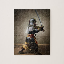 Japanse samoerai in pantser met Katana Legpuzzel