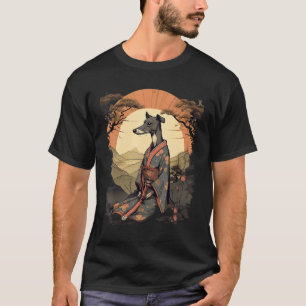 japanse samoerai italiaanse windhond t-shirt