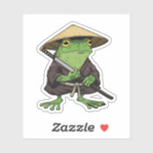 Japanse samoerai kikker sticker (Vel)