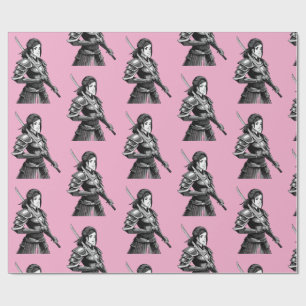 Japanse samoerai krijger - vrouw cadeaupapier