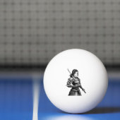 Japanse samoerai krijger - vrouw pingpongbal (Net)