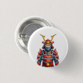 Japanse samoerai ronde button 3,2 cm (Voorkant /achterkant)