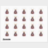 Japanse samoerai ronde sticker (Vel)
