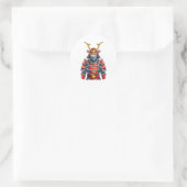 Japanse samoerai ronde sticker (Tas)