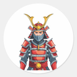 Japanse samoerai ronde sticker