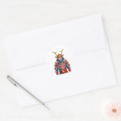 Japanse samoerai ronde sticker (Envelop)