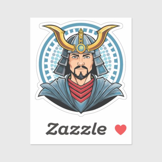 Japanse samoerai sticker (Vel)