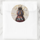 Japanse samoeraigeest ronde sticker (Tas)