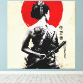 Japanse Samurai Abstract Verretched Canvas afdrukk (Insitu (Houten vloer))