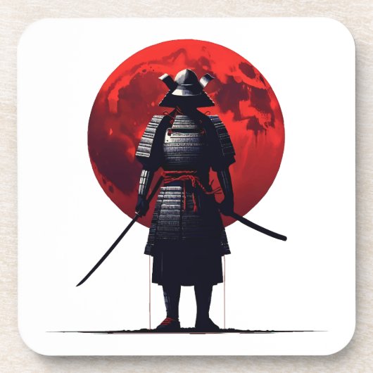 Japanse Samurai Bier Onderzetter (Voorkant)