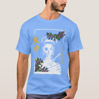 Japanse Samurai Bloemenkrijger Bloem Vrouw retro