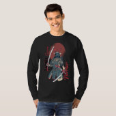 Japanse Samurai Bushido Warrior houdt het vast T-shirt (Voorkant volledig)