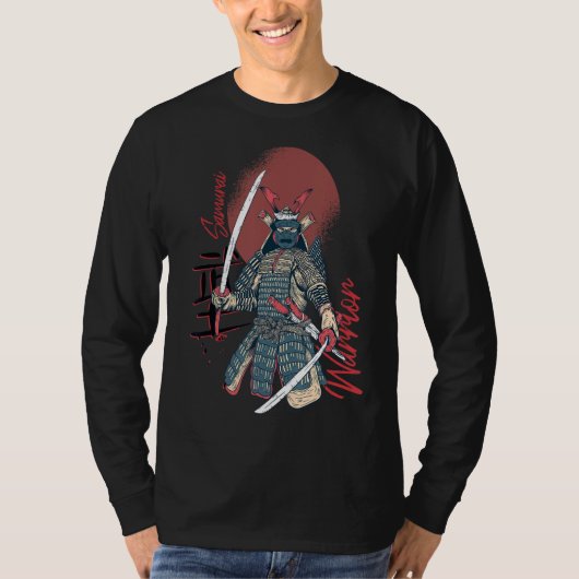 Japanse Samurai Bushido Warrior houdt het vast T-shirt (Voorkant)