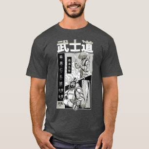Japanse Samurai Bushido Warrior Manga Pagina T-shirt