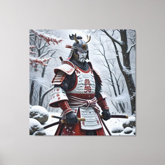 Japanse Samurai canvasprint Canvas Afdruk (Voorkant)