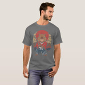 Japanse Samurai Capybara grappig T-shirt (Voorkant volledig)