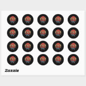 Japanse Samurai Capybara Ronde Sticker (Vel)