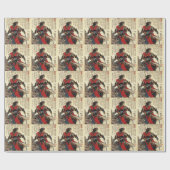 Japanse Samurai Cool Oriental Classic Warrior Art Cadeaupapier (Vlak)