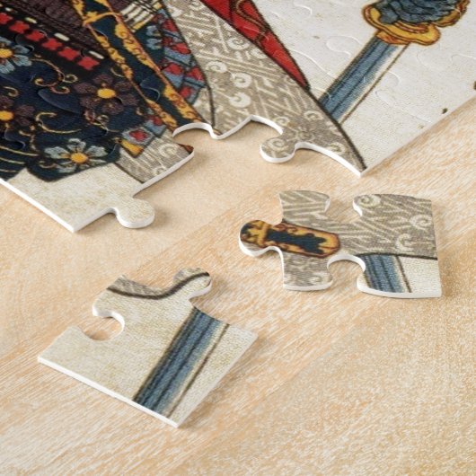 Japanse Samurai Cool Oriental Classic Warrior Art Legpuzzel (Zijkant)