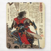 Japanse Samurai Cool Oriental Classic Warrior Art Muismat (Voorkant)