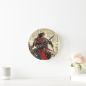 Japanse Samurai Cool Oriental Classic Warrior Art Ronde Klok (Huis)