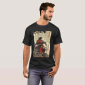 Japanse Samurai Cool Oriental Classic Warrior Art T-shirt (Voorkant volledig)
