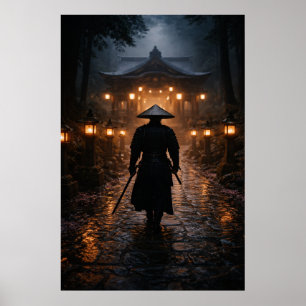 Japanse Samurai - Donkere Thema Poster