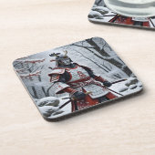 Japanse Samurai drankondhoudende coaster Bier Onderzetter (Linkerzijde)