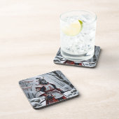 Japanse Samurai drankondhoudende coaster Bier Onderzetter (Rechterzijde)