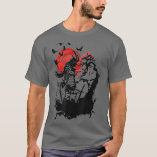 Japanse Samurai Fighter Art Retro T-shirt