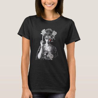 Japanse Samurai Floral Warrior Geisha Woman Tokyo T-shirt