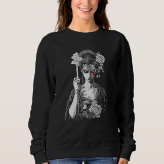 Japanse Samurai Floral Warrior Geisha Woman Tokyo Trui