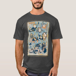 Japanse Samurai Frogs Anime Manga DarkAcademia Vi T-shirt