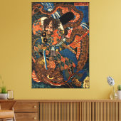 Japanse Samurai-gevechtspython Canvas Afdruk (Insitu (Woonkamer))