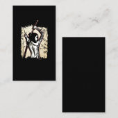 Japanse Samurai Girl Tattooed Vrouw Warrior Visitekaartje (Voorkant / Achterkant)