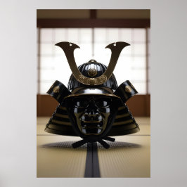Japanse Samurai Helm Poster