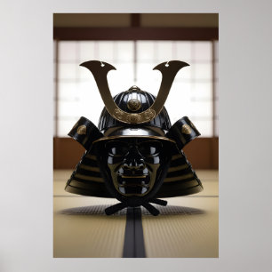 Japanse Samurai Helm Poster