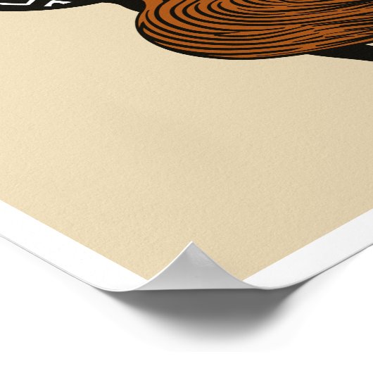 Japanse samurai horseman poster (Hoek)