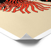 Japanse samurai horseman poster (Hoek)