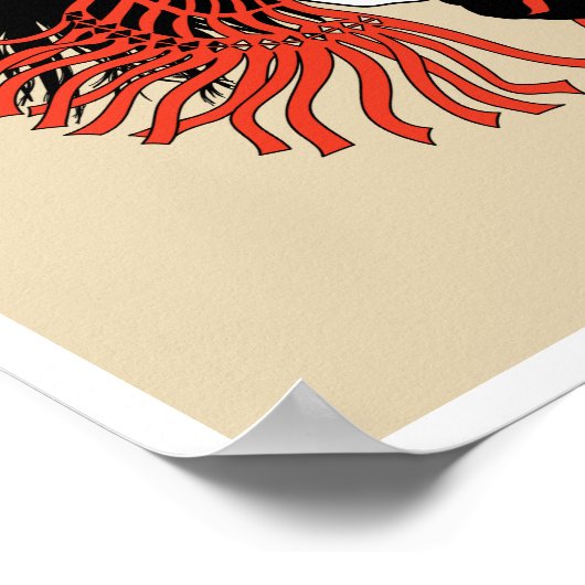 Japanse samurai horseman poster (Hoek)