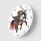 Japanse samurai horseman ronde klok (Hoek)