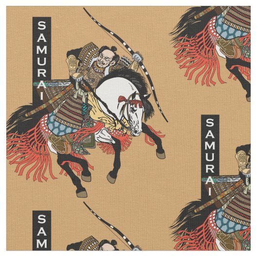 Japanse samurai horseman stof (Close Up)