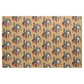 Japanse samurai horseman stof (Fat Quarter)
