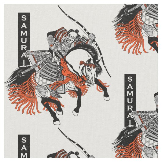 Japanse samurai horseman stof (Close Up)