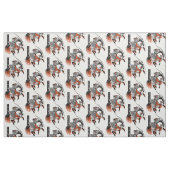 Japanse samurai horseman stof (Fat Quarter)