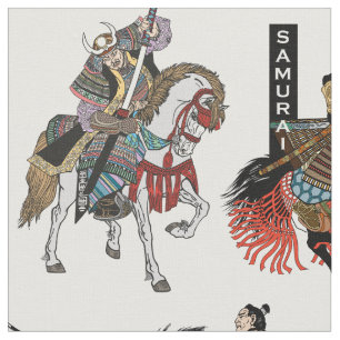 Japanse samurai horseman stof